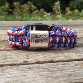 Help for Heroes Charmed Patriotic Edition Paracord Bracelet